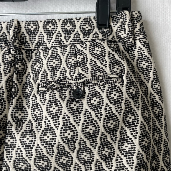 Merona Black and White Pattern Embroidered Classic Ankle Pant Chino Sz 6 - Picture 11 of 16